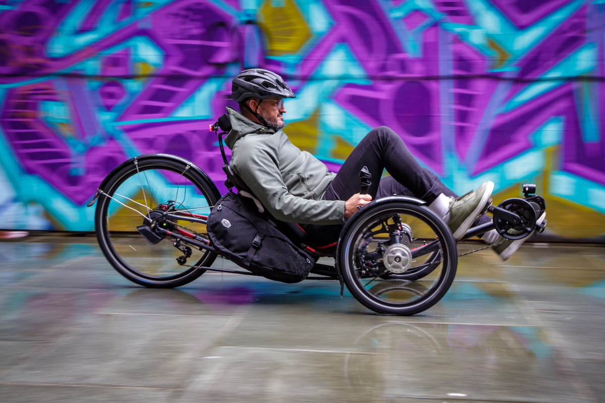 Today is #cycletoworkday. Commuting to work by trike keeps you fit, saves you money, cuts car journeys and is great for the environment. Powerful e-assist motors effortlessly get you to 15mph (or 20mph in the US!!) in a flash! Carry all your important business stuff not