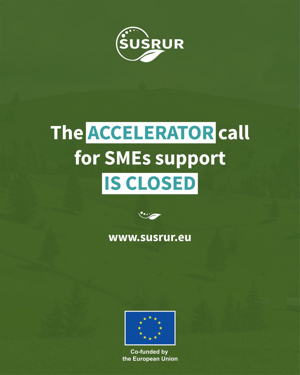 📢 The ACCELERATOR call for tourism SMEs has closed. Thank you to everyone who applied.
Applicants will be notified of the results until 8 September.

#sustainability #tourism #resilience #innovation #sustainabletourism #rural #ruraltourism #EISMEA