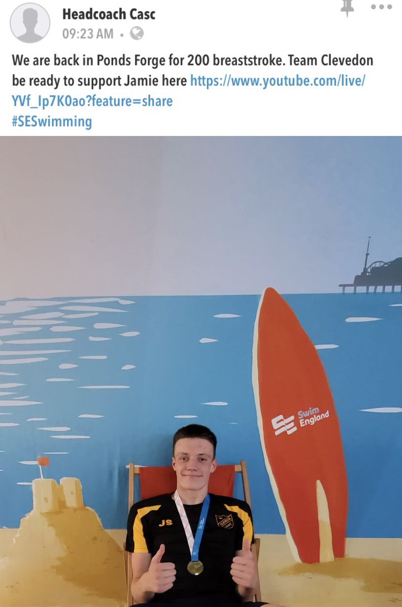 #SESwimming more excitement today with 200 breaststroke get ready to cheer Team Clevedon on 

youtube.com/live/YVf_Ip7K0…