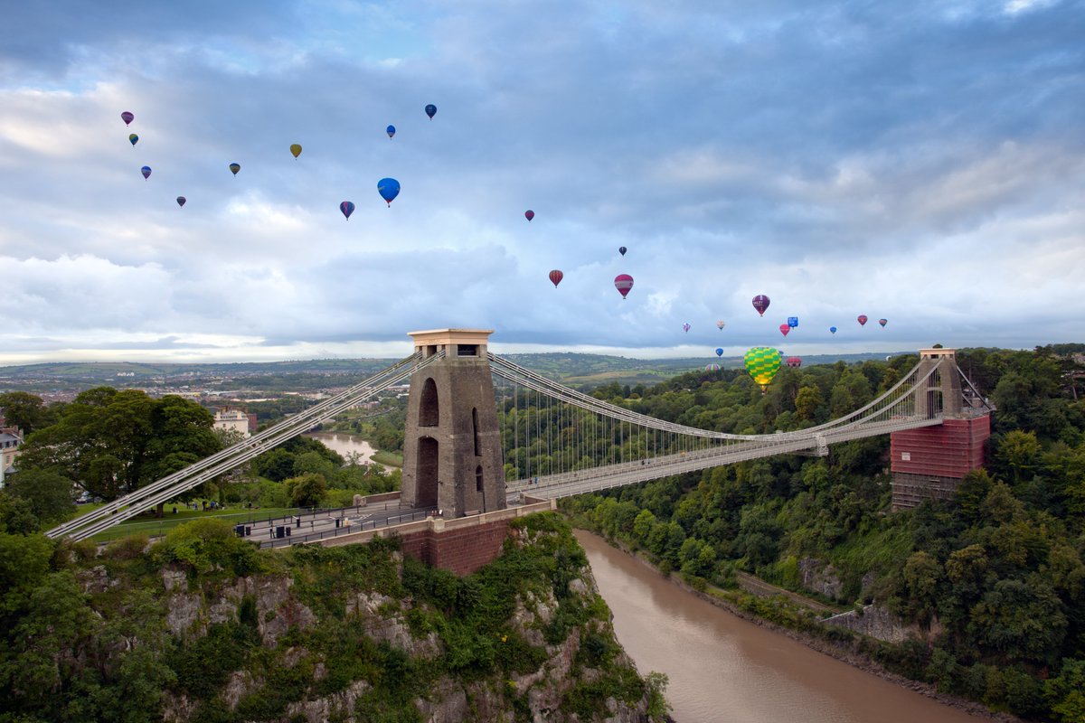 Every #BalloonFiesta we close the #CliftonSuspensionBridge to all pedestrians and vehicles to avoid any unnecessary stress caused by large crowds. This year the bridge will be closed from 6pm-midnight on August 10 and August 12 🎈 Thank you for understanding.