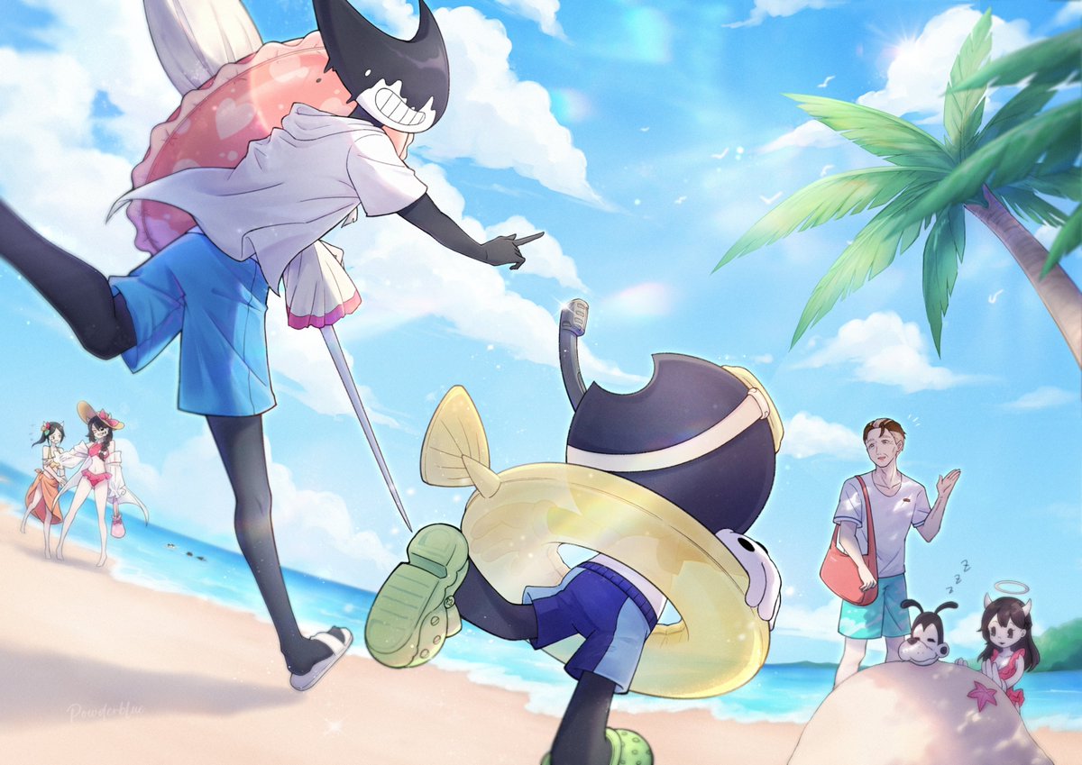 'BENDY GOES TO THE BEACH'

迟到了很久很久的主题绘画…
但至少现在已经画完它了！祝大家夏日快乐！！🌊🌴
#BENDY #BATIM #BATDR
#JoeysArtChallenge