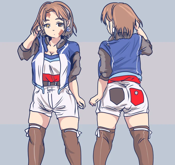 キャラデザのラフ色々 なんか前髪あげるやつ(名称わからん)が 最近のツボなので取り入れたさ  GB500さんは個人的にかなり綺麗にまとまった