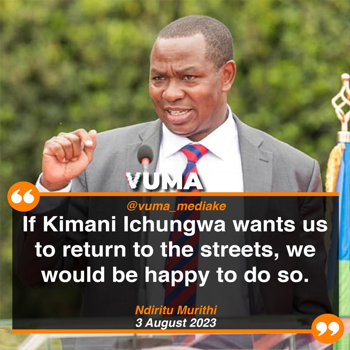 vuma_mediake's tweet image. Ndiritu Murithi: If Kimani Ichungwa wants us to return to the streets, we would be happy to do so.

#Duale #gatanga_constituency
#State_House #Interior_CS_Kithure_Kindiki