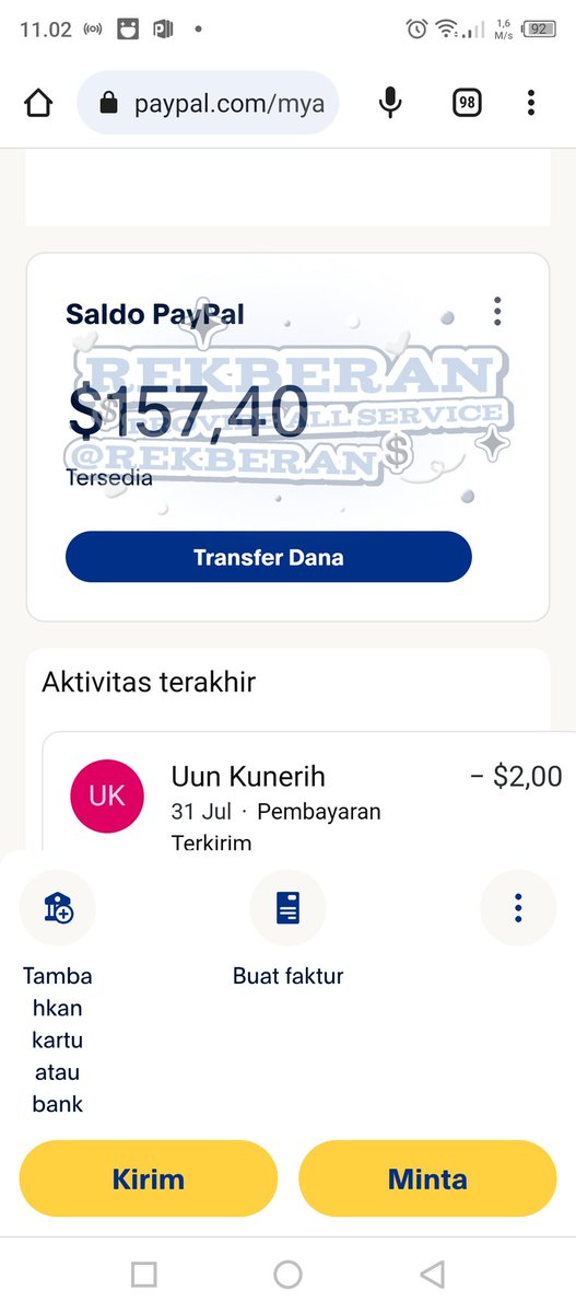Emjeee — top up saldo paypal idr usd wts cv tweet media