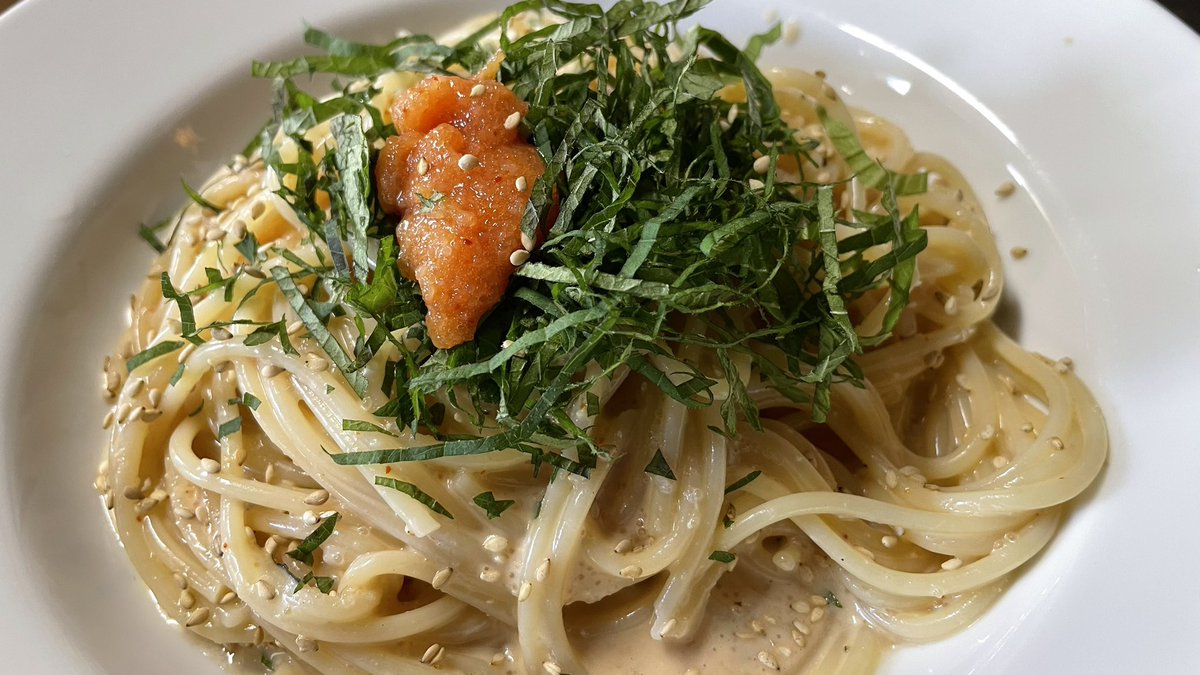 onigembay's tweet photo. 冷製明太クリームパスタ
激ウマ‼️
びっくりした！

#クウォーターカラット https://t.co/dCeURUGi5c