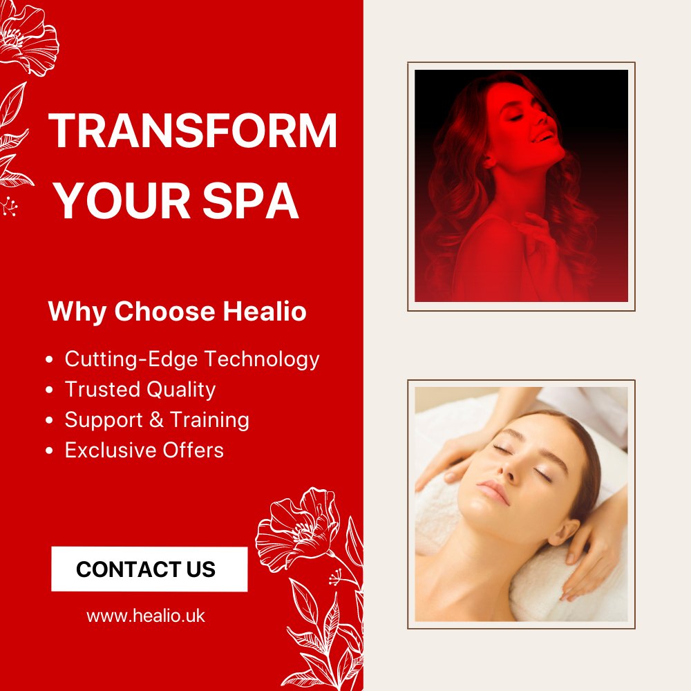 Healio_uk's tweet photo. Transform Your Spa Today🔥🔥🔥
#healio #healiouk #lighttherapy #redlighttherapy #redlighttherapymanufacturer #radiantskin #ledtherapymanufacturer #bodyrejuvenation #healioredlighttherapy https://t.co/2pieSEnLAy