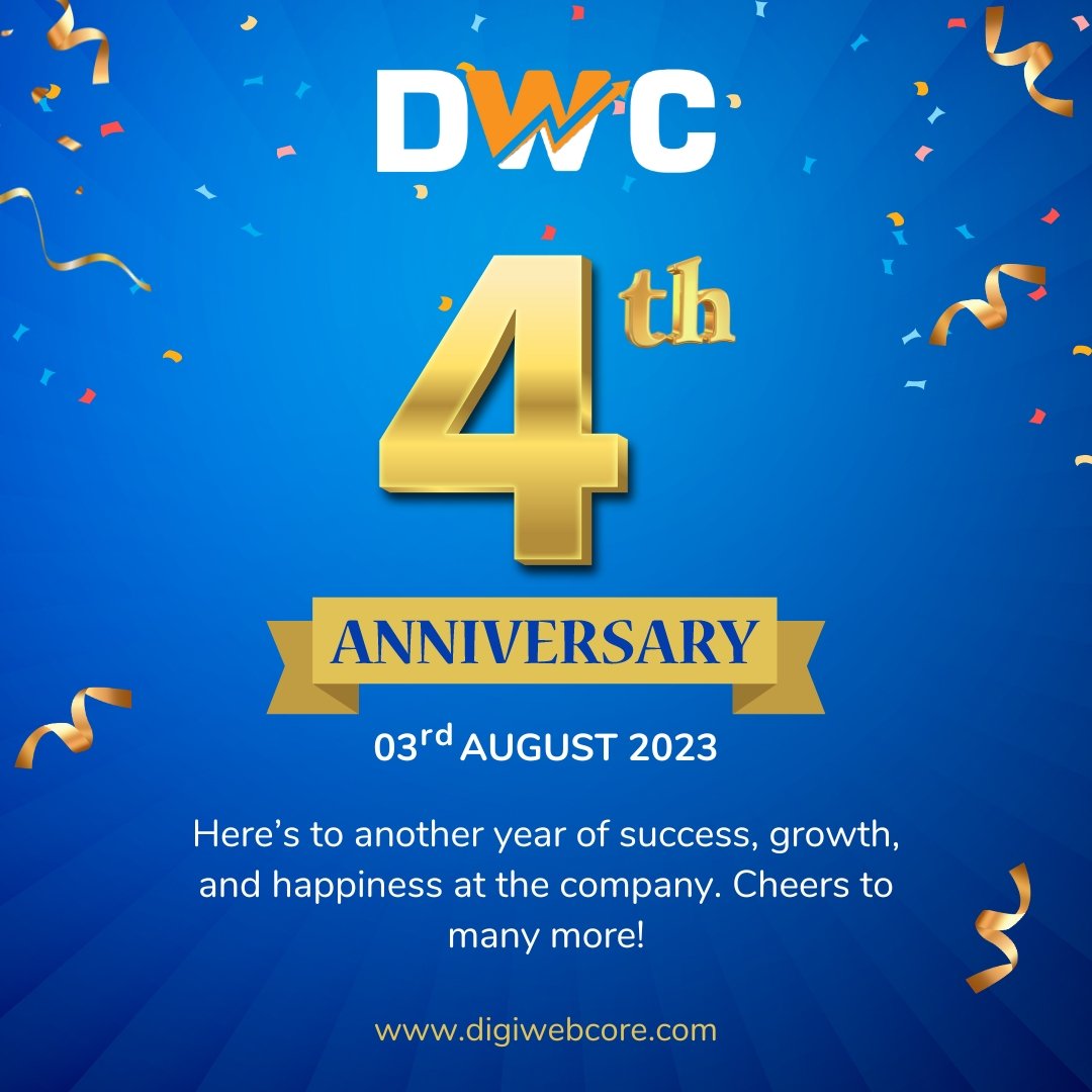 digiwebcore's tweet image. Here’s to another year of success, growth, and happiness at Digiwebcore💙💛. Cheers to many more!👍
#happyanniversary #digiwebcore #dwcfamily