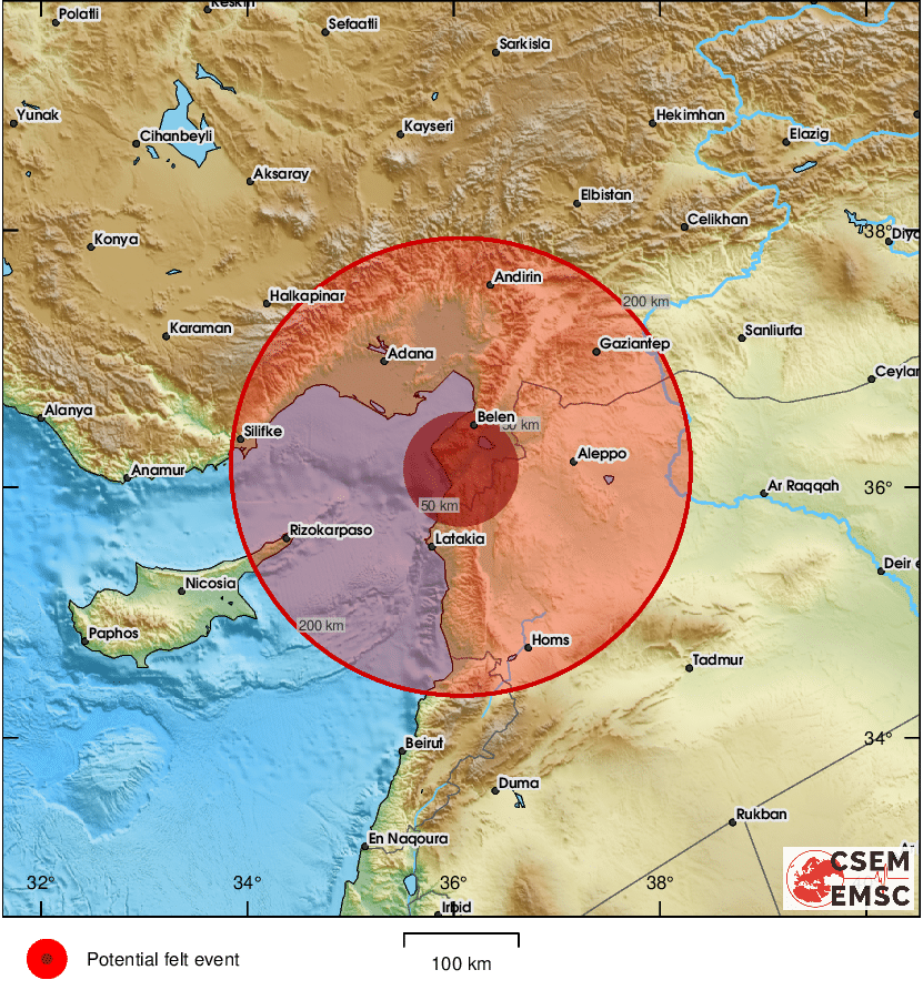 #Earthquake (#deprem) possibly felt 7 sec ago in #Turkey (detected from <a href="/SismoDetector/">Earthquake Network</a>). Felt it? Tell us via:
📱emsc-csem.org/lastquake/how_…
🌐m.emsc.eu
🖥emsc-csem.org
⚠ Automatic crowdsourced detection, not seismically verified yet. More info soon!