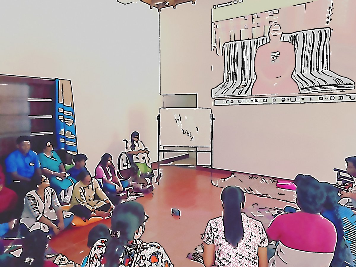 MHPSSDesignLab's tweet photo. Starting the day by watching feedback videos on the previous day’s work, recorded on the night of the 3rd day.

@MHPSSDesignLab #Pilot #LKA https://t.co/cA3S9nwDLE