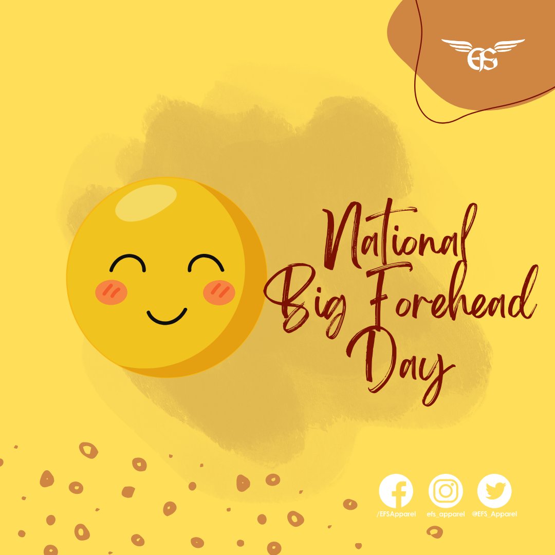 EFS_Apparel's tweet photo. Be proud, Happy National Big Forehead Day! 🙌🥳 #BigForeheadLove #UniqueAndProud #EmbraceYourBeauty #EFSApparel https://t.co/uVc9bYK03D