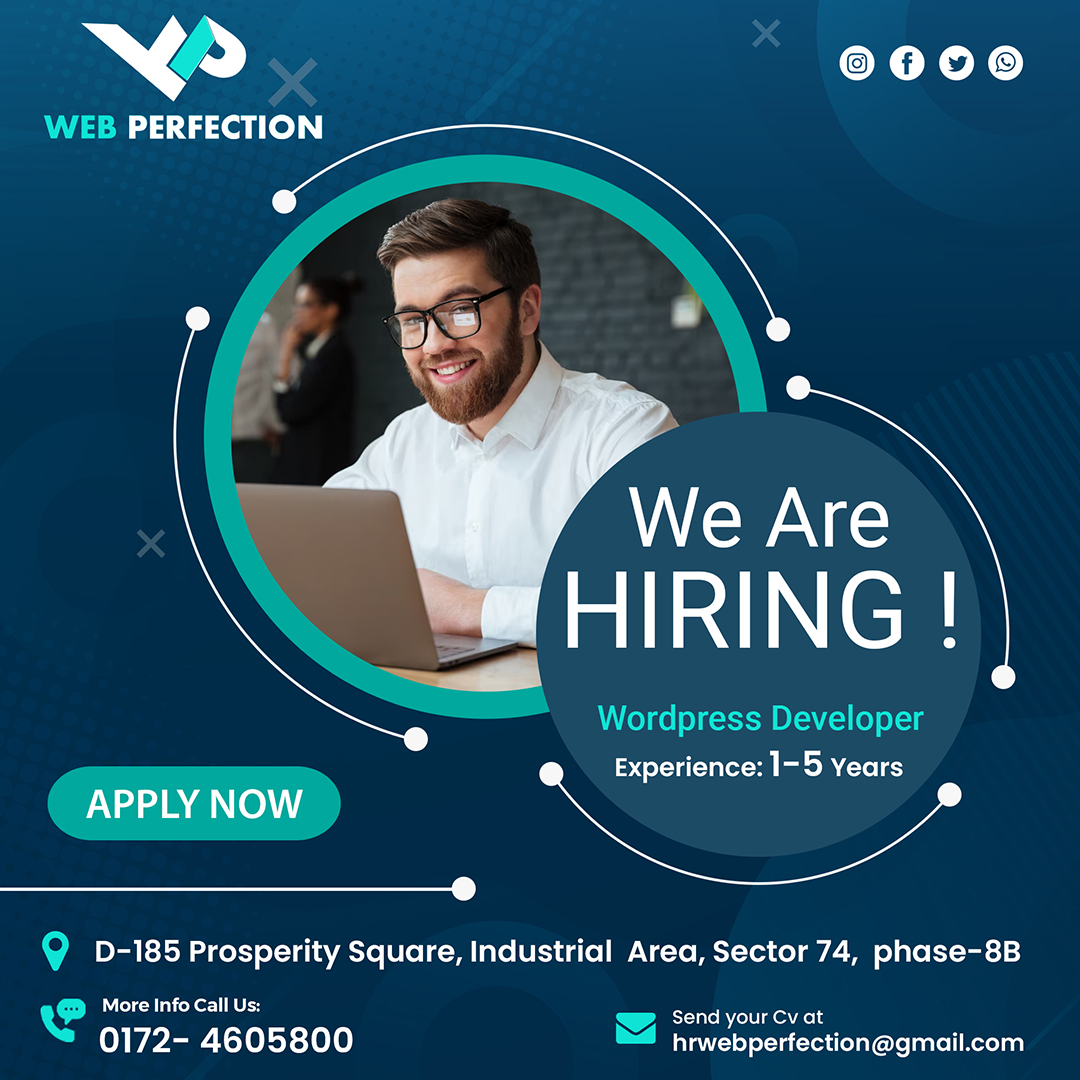 webperfection3's tweet image. #Hiring_ #Wordpress_Developer || #Location: Mohali, Punjab (WFO)

#Required Experience:1 years- 5Years

#Interested ones kindly

Call on 0172- 4605800 or share cv at hrwebperfection@gmail.com