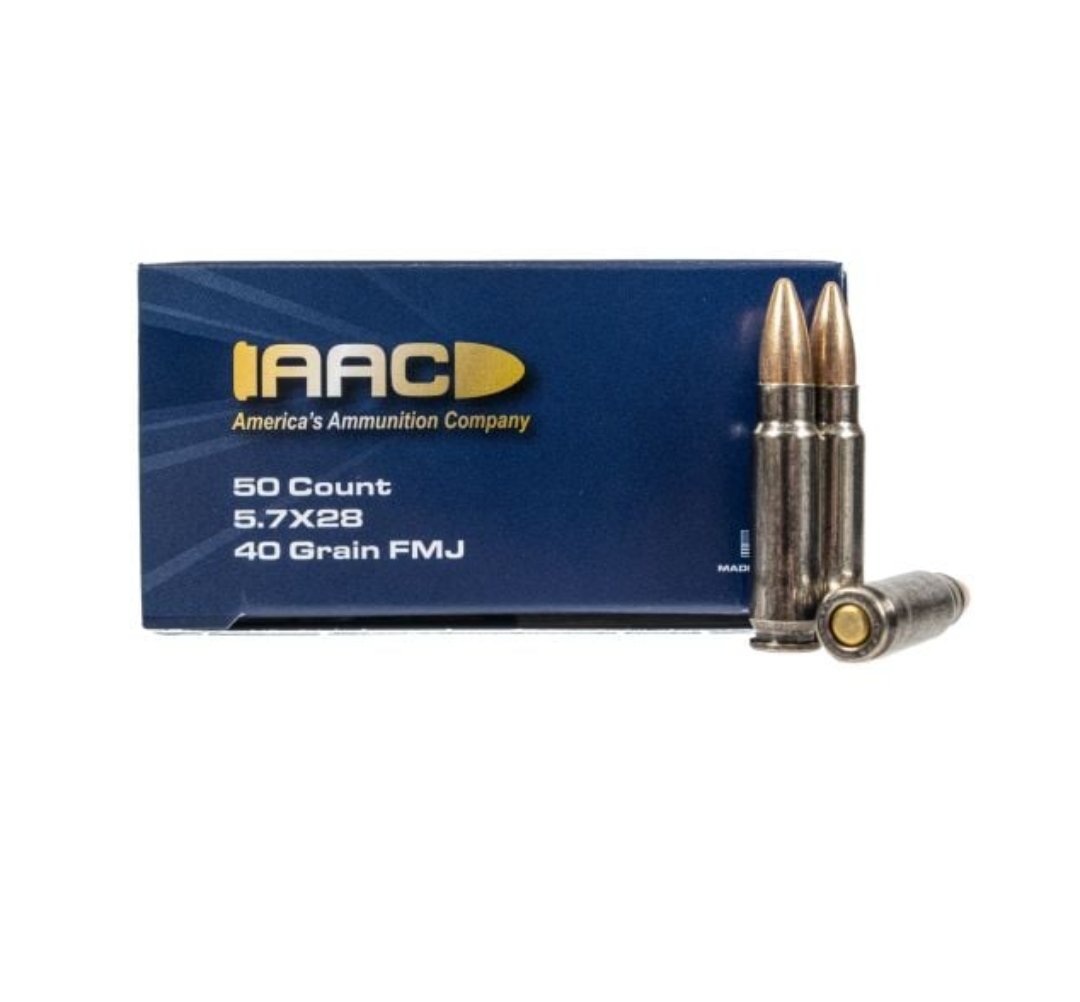 AAC 5.7X28MM AMMO 40 GRAIN FMJ 50RD BOX $24.99 #guns #2a #gun #pewpew #gunsdaily #firearms #america #ar15 #rifle #gunsofinstagram #pistol #shooting #glock #military #freedom #tactical #2ndamendment  #9mm #pewpewlife #shotgun #firearm #army #weapons  #weaponsdaily #nra #edc