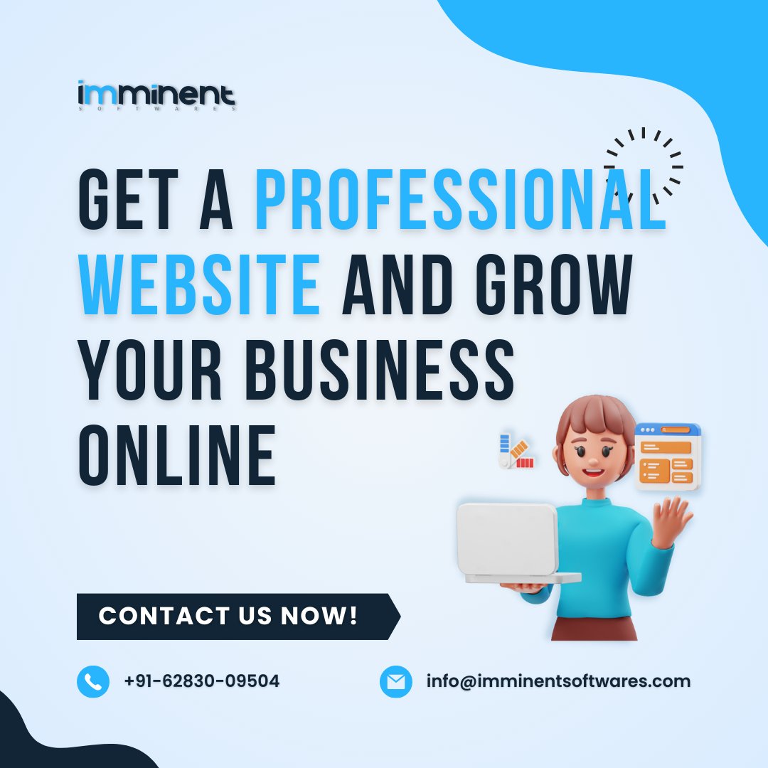 imminentsoft's tweet image. Are you looking to have a business website, but don&apos;t know where to start from? This is
Where Imminent Softwares comes, Here you can avail websites design and functionality of your choice. 
imminentsoftwares.com

#websitedesignprocess #responsivewebsite #businesswebsite
