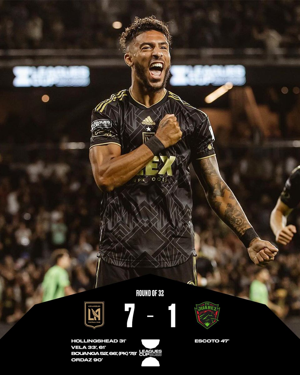#LAFC drops 7⃣ on Juárez to cruise into the Round of 16. #LeaguesCup2023