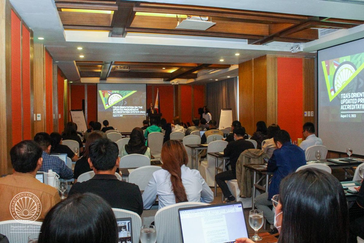 TourismPHL's tweet photo. 𝗜𝗡 𝗣𝗛𝗢𝗧𝗢𝗦: The Department of Tourism (DOT) through the Office of Tourism Standards and Regulation- Standards Development Division (OTSR-SDD) conducted a Tourism Quality Advisors' Orientation on Wednesday (Aug 2) at the Holiday Inn and Suites Makati... https://t.co/QlLqDTavi9
