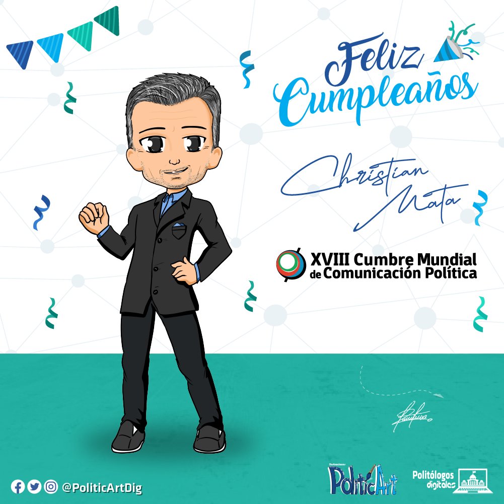PoliticArtDig's tweet photo. En este día tan especial, deseamos un "🥳Felíz Cumpleaños" al estimado @matachristian. 

Muchas felicidades y esperamos que tengas un gran festejo.🎊🎉 https://t.co/3oF0v5M0CG