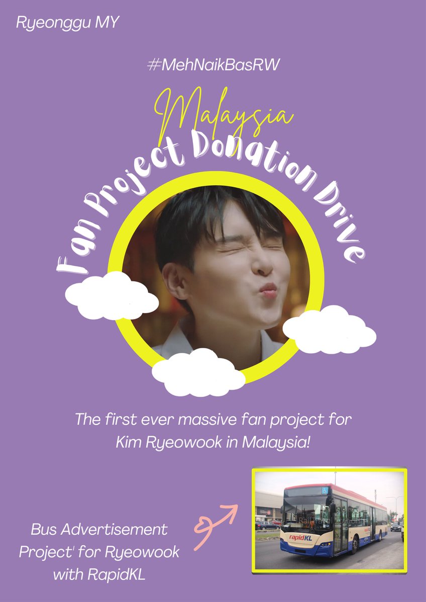 [Pls Help RT]

Officially opening our Donation Drive,

For #MehNaikBasRW 🚎 Fan Project with RapidKL,

By Ryeowook Malaysia✨

🗓️Deadline: Until goal is achieved

For more information please refer to the google form below👇🏻

Thank you! 💙

🚎 forms.gle/3fmDFH3y7PNvMH…