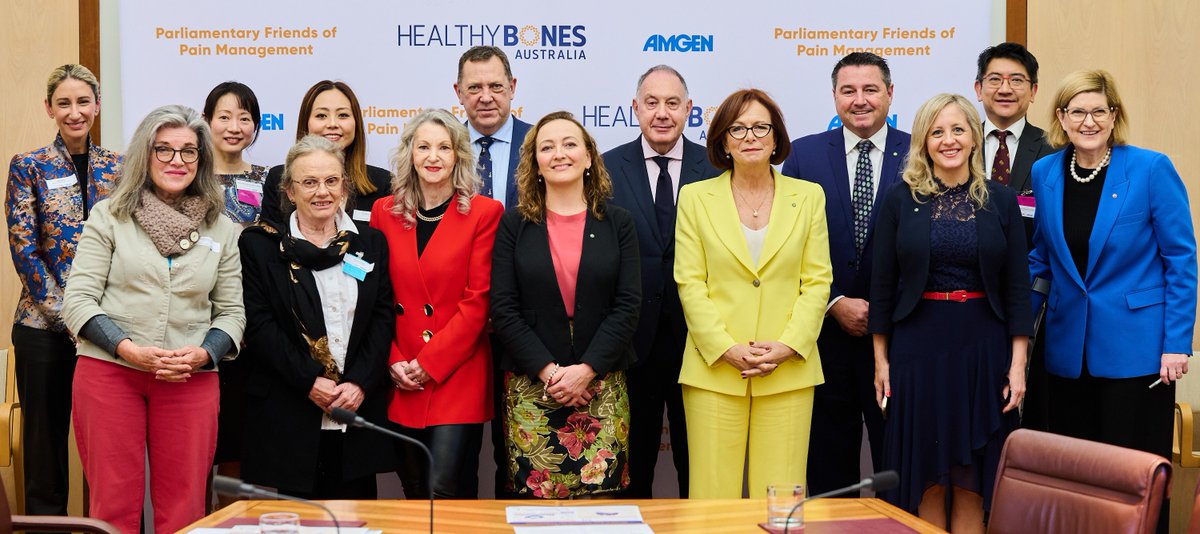 Parliamentary Friends of Pain Managament 2 Aug  co-chairs Sen. Polley and Sen. Askew, Healthy Bones Australia, patient advocates, experts and Amgen reviewed impact of osteoporosis and related fractures and need for equitable access to  treatment bit.ly/3OEYjHI