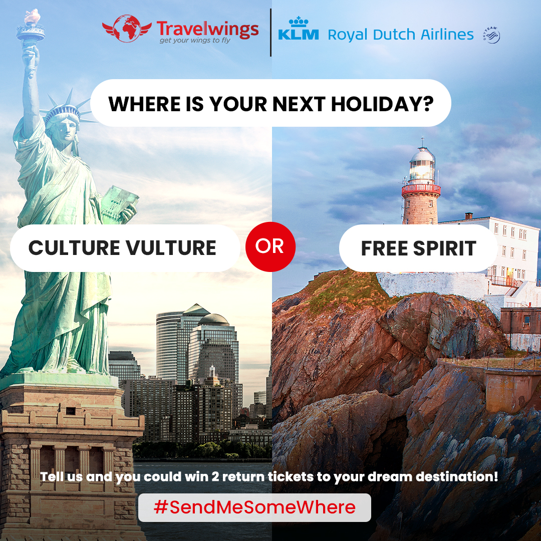 TravelwingsZA's tweet photo. Attention all! Travelwings + KLM are giving away 2 return π«π« tickets to Europe!
Tell us why you should win the contest and win the prize. Post your answers on one of our social media platforms and use #sendmesomwhere πβ¨
T&C here: https://t.co/Q7zED6DdN5 https://t.co/oNVyChk1qQ