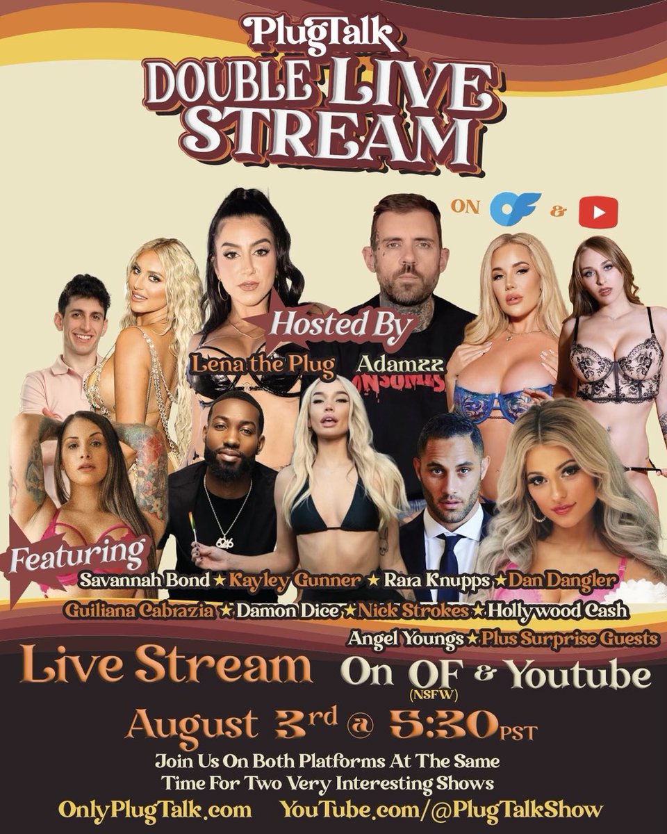 adam22 on X: If you're you're horny af like me you definitely don't want  to miss this insane live streamed orgy on the @plugtalkshow YouTube and  Onlyfans! Tomorrow at 5 30! t.coHbnmSFS9BU 