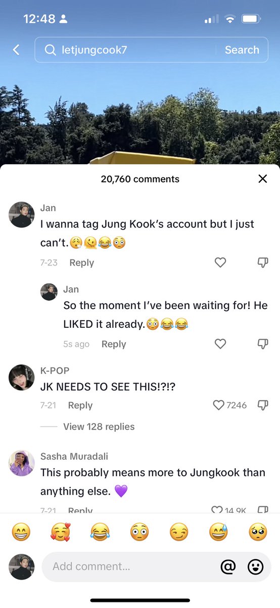 Jeonjankook5's tweet photo. So i left a comment there on July 23. And just today the moment had happened.  HE LIKED IT. 

So maybe he saw my comment too?😳🤣 wait, NAKAKAHIYA!!!🙈😭 https://t.co/TpoFsVDJ0l