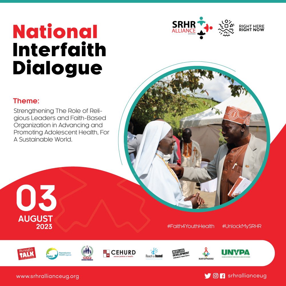 We are thrilled to host religious leaders from different denominations for the #Faith4YouthHealth National Interfaith Dialogue today.
We believe that the conversations will greatly contribute to the promotion & advancement of Adolescent Reproductive Health . 
#UnlockMySRHR