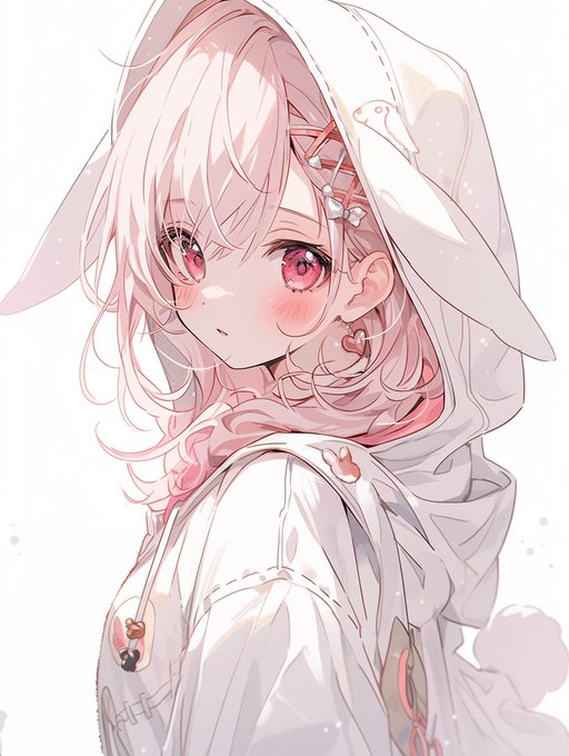 「hooded jacket pink hair」 illustration images(Popular)