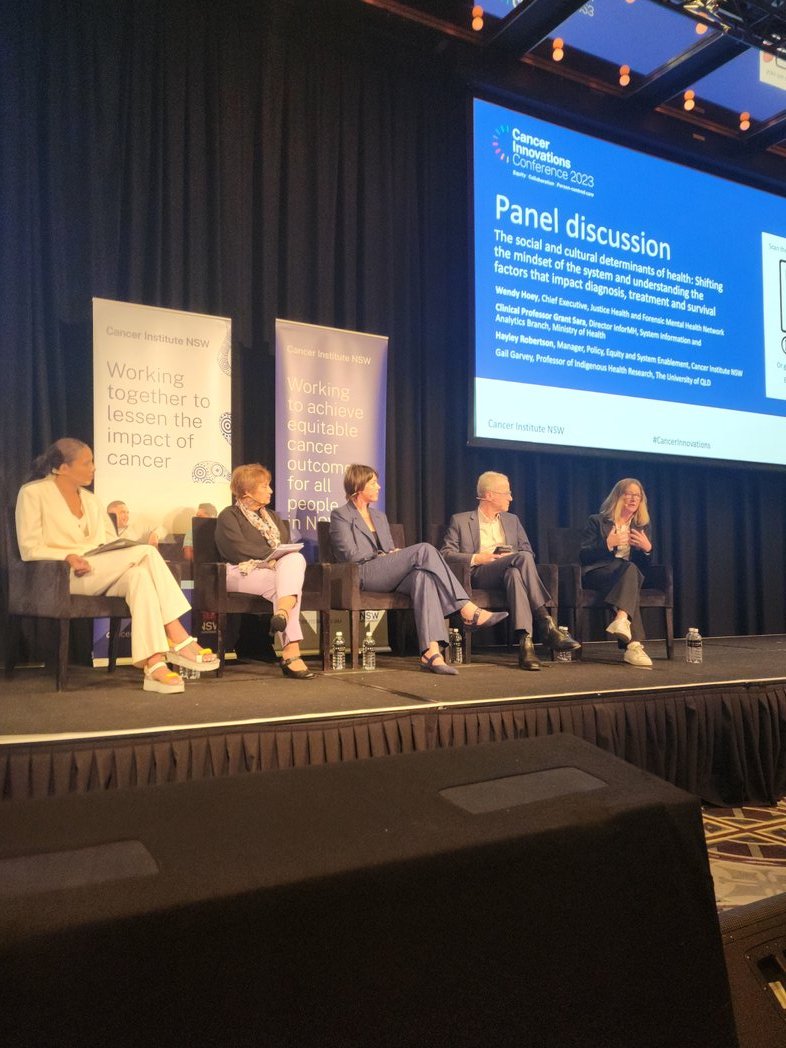 Social determinants of healthcare negatively impact cancer outcomes. Frank and fearless conversations @cancerNSW Innovations Conference 2023 about cancer care in the justice system, those with mental health, homelessness, disability among others. #needtodomore #personcentrecare