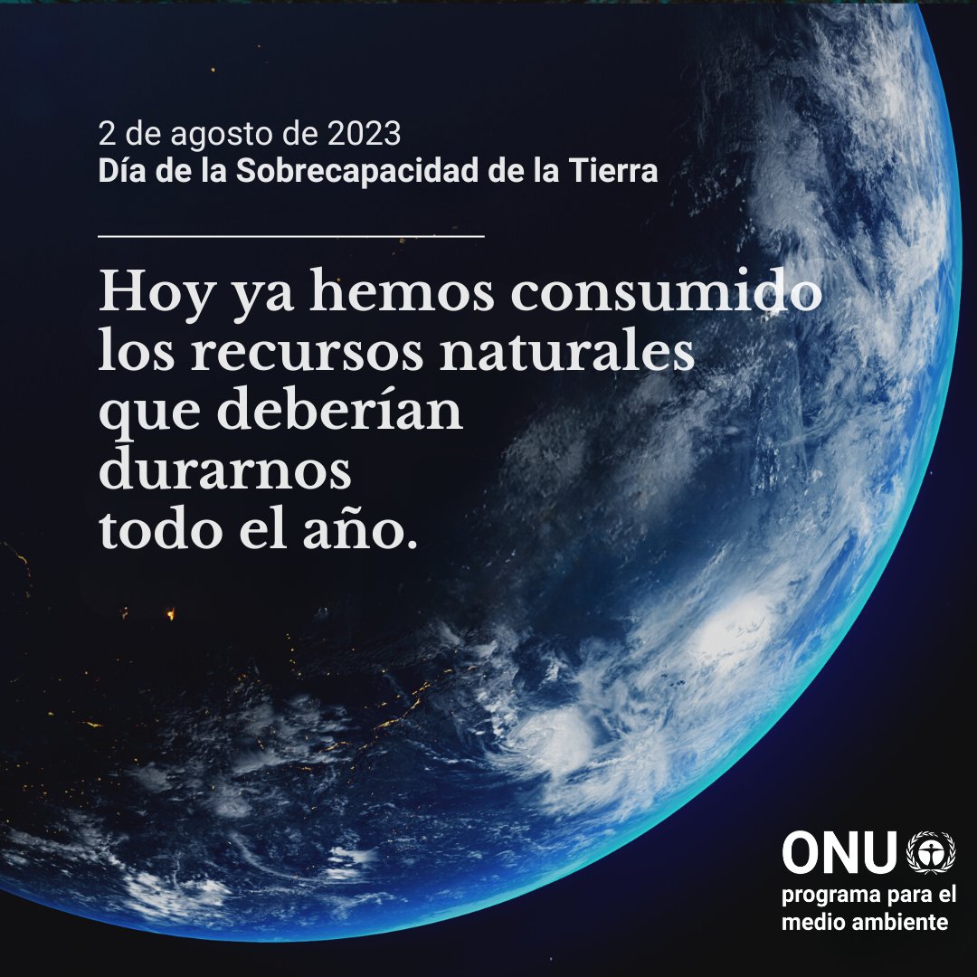 ¡Hoy es el #DíaDeLaSobrecapacidad!

Desde el miércoles, la humanidad ya ha agotado todos los recursos que la Tierra puede regenerar en 2023.

Este es un duro recordatorio para actuar #PorLaNaturaleza y detener esta tendencia mortal.