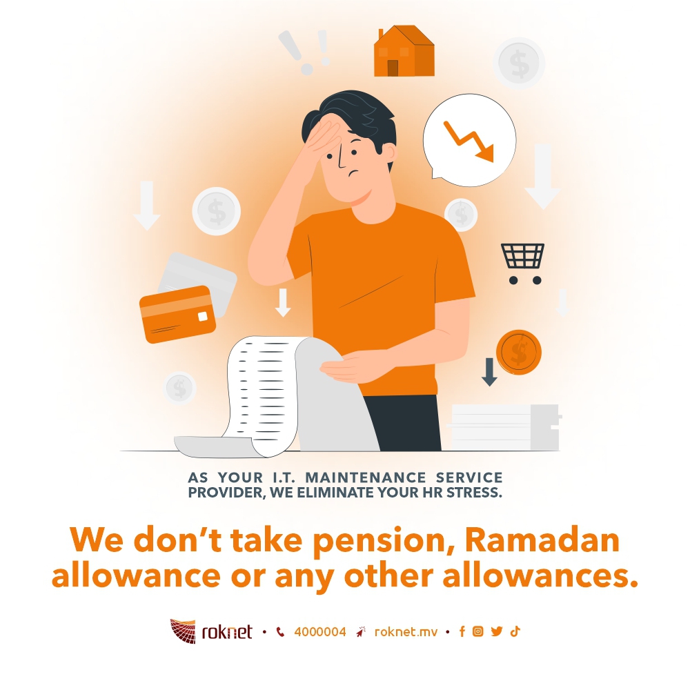 RoknetMV's tweet photo. As your IT Maintenance Service Provider, we eliminate your HR stress.

We don’t take pension, Ramadan allowance or any other allowances; financial or otherwise.

We manage our team and all HR related allowances. The only fee we collect will be the monthly payment. https://t.co/AdIUfjRNNt