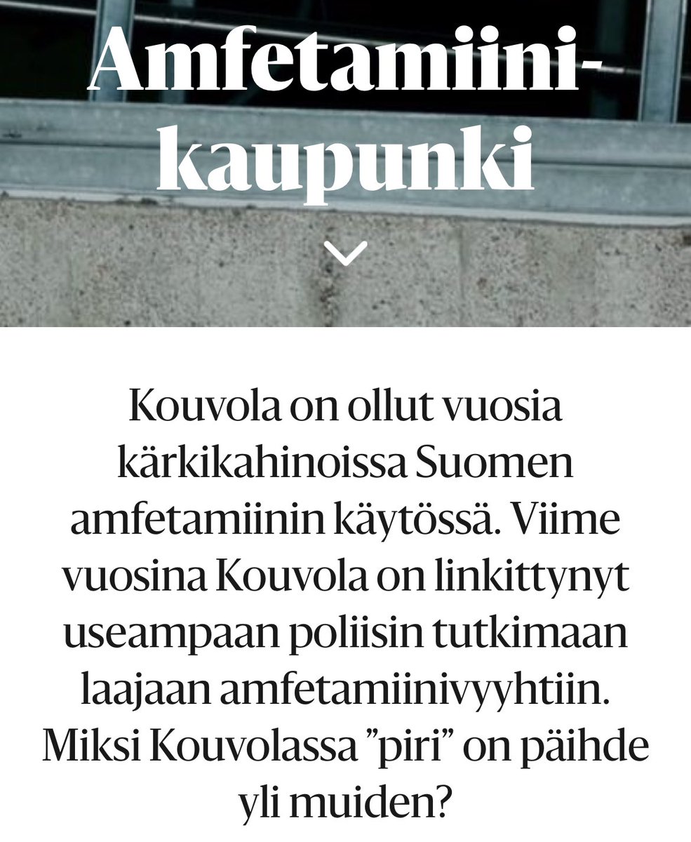 90-luvun lopusta asti Kouvola on linkittynyt useaan amfetamiini 
 kokonaisuuteen. Helsingin huumepoliisin aikaan vietimme pitkiäkin aikoja seudulla isojen maahantuonti kuvioiden parissa. Nyt Kaakkois-Suomen käyttö on kasvanut entisestään, ja käyttö näkyy katukuvassa