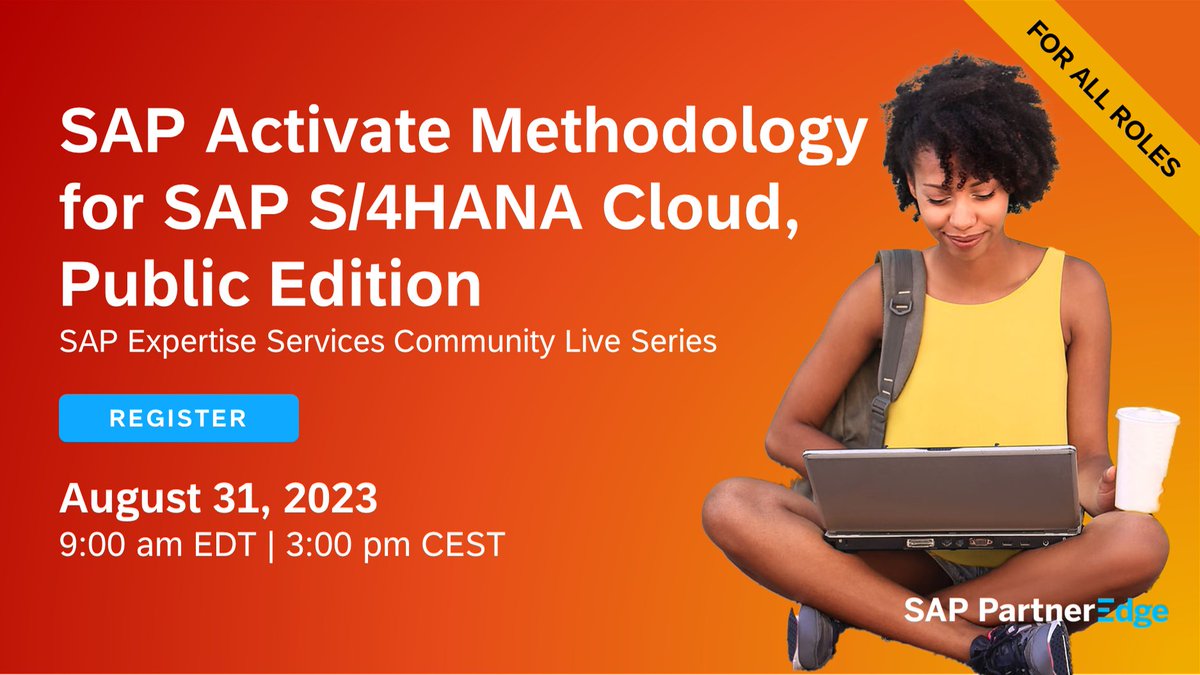 This session for #SAPPartners shares phases, deliverables, and tasks in accordance with the SAP Activate methodology for SAP S/4HANA Cloud, Public Edition including fit-to-standard execution, go-live, and activity planning, and cloud mindset adoption ▶️ imsap.co/6013PbR7h