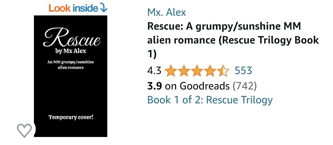 By some miracle, Amazon accepted the temporary cover I threw together in Canva for Rescue. My new artist will be starting on the new cover tomorrow for book 1.

I'm tired and my head hurts...