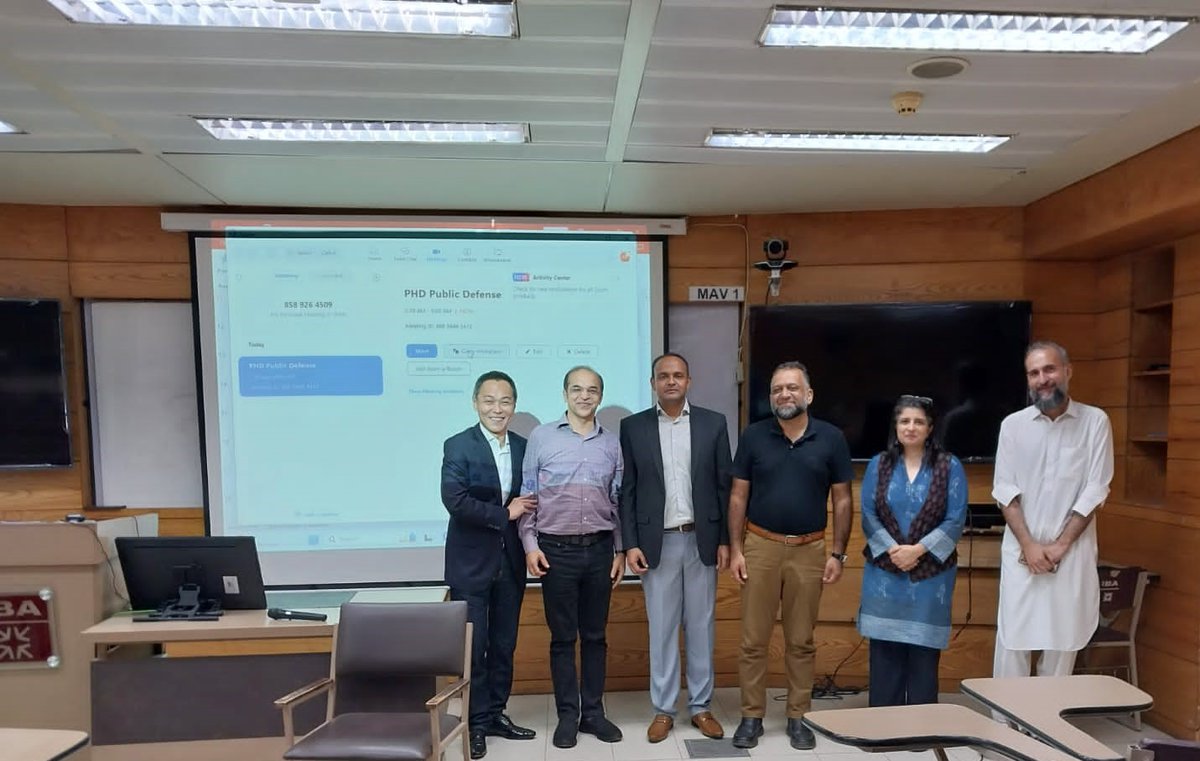 sess_iba's tweet photo. Congratulations to @fmnadeem for successfully defending his PhD thesis on ‘Essays on Taxation: Evasion, Reforms & Morale’.🎓
He presented his finding at ‘100 Years of Economic Development’ @Cornell & also won RASTA grant while working on this topic. Currently, he is working for Overseas Investors Chamber of Commerce & Industries. We wish him all the best in his future endeavors.