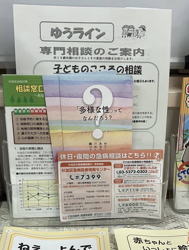 杉並区の区立保育園には、このチラシが置いてあります。

保育園にです。

#杉並区 #意味不明 #誰も手にとってない #5月から1枚も減ってない