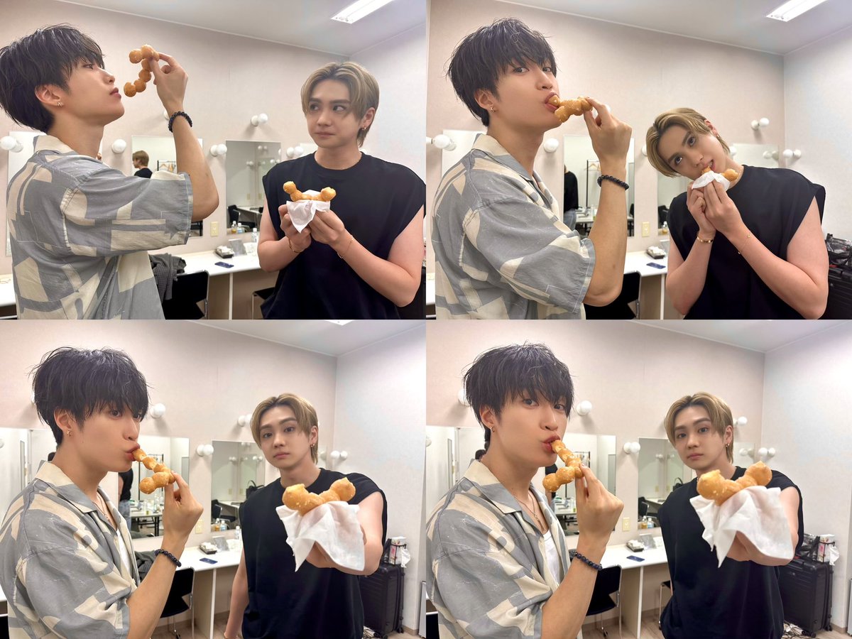 therampagefext's tweet photo. #SummerRiot #Everest
#ReleaseFanMeeting
@アスナル金山💙

最近楽屋に入ったら
お弁当と一緒に必ず置いてあります🍩

3部の時に食べるって言ったのに🐷😺笑

🎧https://t.co/WAlEVas62X
🏮https://t.co/jU2GUKiVjq  
🌋https://t.co/nCVBqRKajH

#THERAMPAGE
#今年一熱い夜になれ
#目指すは最高峰 https://t.co/ZcjXhY98E3