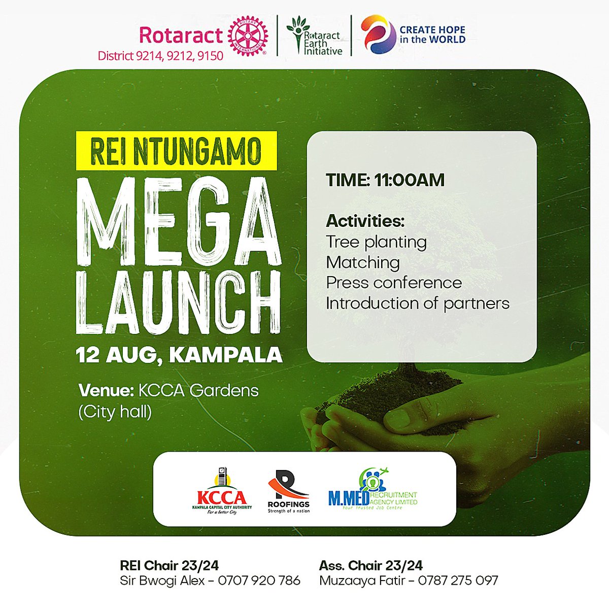 EarthRotaract's tweet photo. It's gonna be bigger and better come witness the different activities that will be happening on that day 12th August at @KCCAUG gardens (City wall)
#REINtungamo
#Megalaunch
#Creatinghopetotheenvironment. https://t.co/n6Wdf7Ua3Z