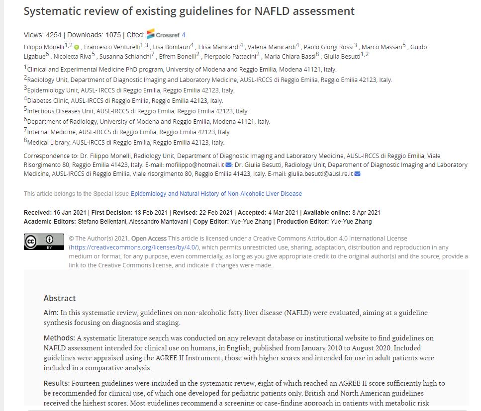 HepatomaRes's tweet photo. #NAFLD #liver #fibrosis #LiverTwitter #MedEd #HCCtwitter
A high quality systematic review on existing guidelines for NAFLD assessment.
The article has been cited 25 times till now.
PDF: https://t.co/kjMYQAs8yH https://t.co/sRu1y1HsG9