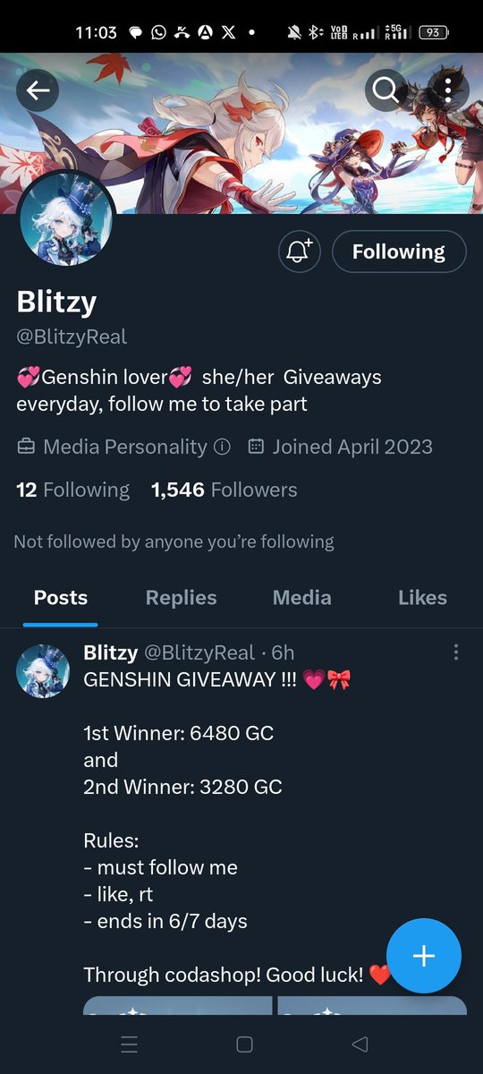 AltBhavya's tweet photo. @BlitzyReal @Flame_Kamado Following 🤞 https://t.co/uETQdKzBWw