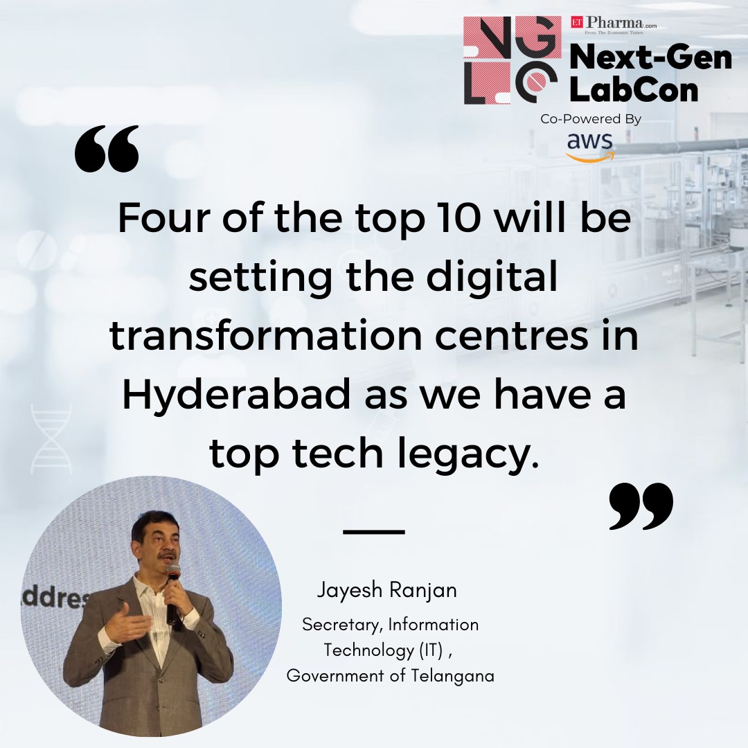 ETPharma's tweet photo. Experience an explosive knowledge feast with our Chief Guest, @jayesh_ranjan, Secretary, Information Technology (IT), Government of Telangana exclusively at Next Gen Lab Con! #ETLabCon
Link- https://t.co/c0siet9GK3
#ETPharma #LabInnovations #FutureOfResearch https://t.co/bysYyYzEKT