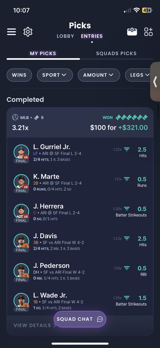W’s to end the day , we eat more tomorrow 😈

Early slate tomorrow going to start researching now , dm to for my plays

Code: XnSZN

#GambingTwitter #sportsbettingpicks #sportsbettingtwitter #sleeperpicks #banesquad #prizepicksmlb #PrizePicks #FreePicks #fliff #potd #mlbbets