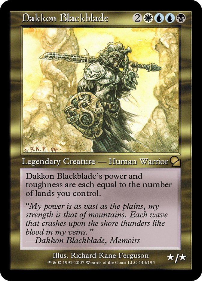 OrsoSudato's tweet photo. @MTG_Arena Dakkon Blackblade. When I started playing I was in love with Nightmare, and when this came out I saw it as nightmare on steroids! 😜 https://t.co/K6A94WniWK