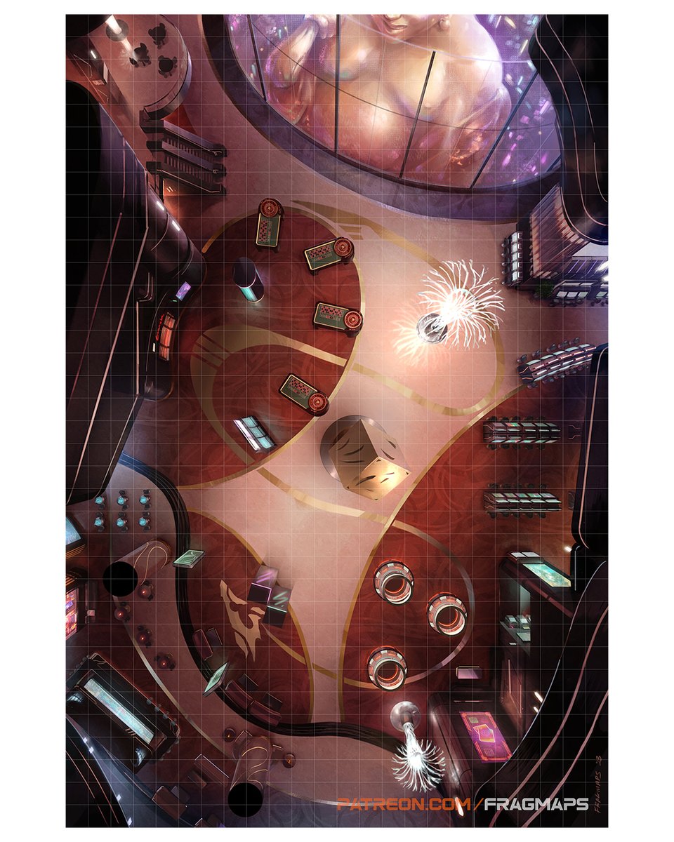 FragMapsRPG's tweet photo. Here is one of my recent cyberpunk battle maps - The Grand Casino. For variants from the map pack, check out - https://t.co/5w4NpajNzn
Thank you to all my wonderful Patreon subscribers for making this map happen!
#cyberpunkred #shadowrunrpg #TTRPGs #battlemaps https://t.co/2pnGowTVL3