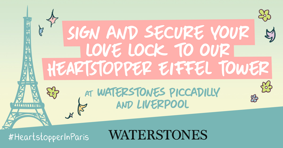 Happy #Heartstopper day! Season 2 is FINALLY here and to celebrate we've some got some très adorable displays up at <a href="/WaterstonesPicc/">Waterstones Piccadilly, London</a> and <a href="/WaterstonesLPL/">Waterstones Liverpool</a>, don't forget to bring your padlocks! 💕 
<a href="/AliceOseman/">Alice Oseman Updates</a> @teambkmrk