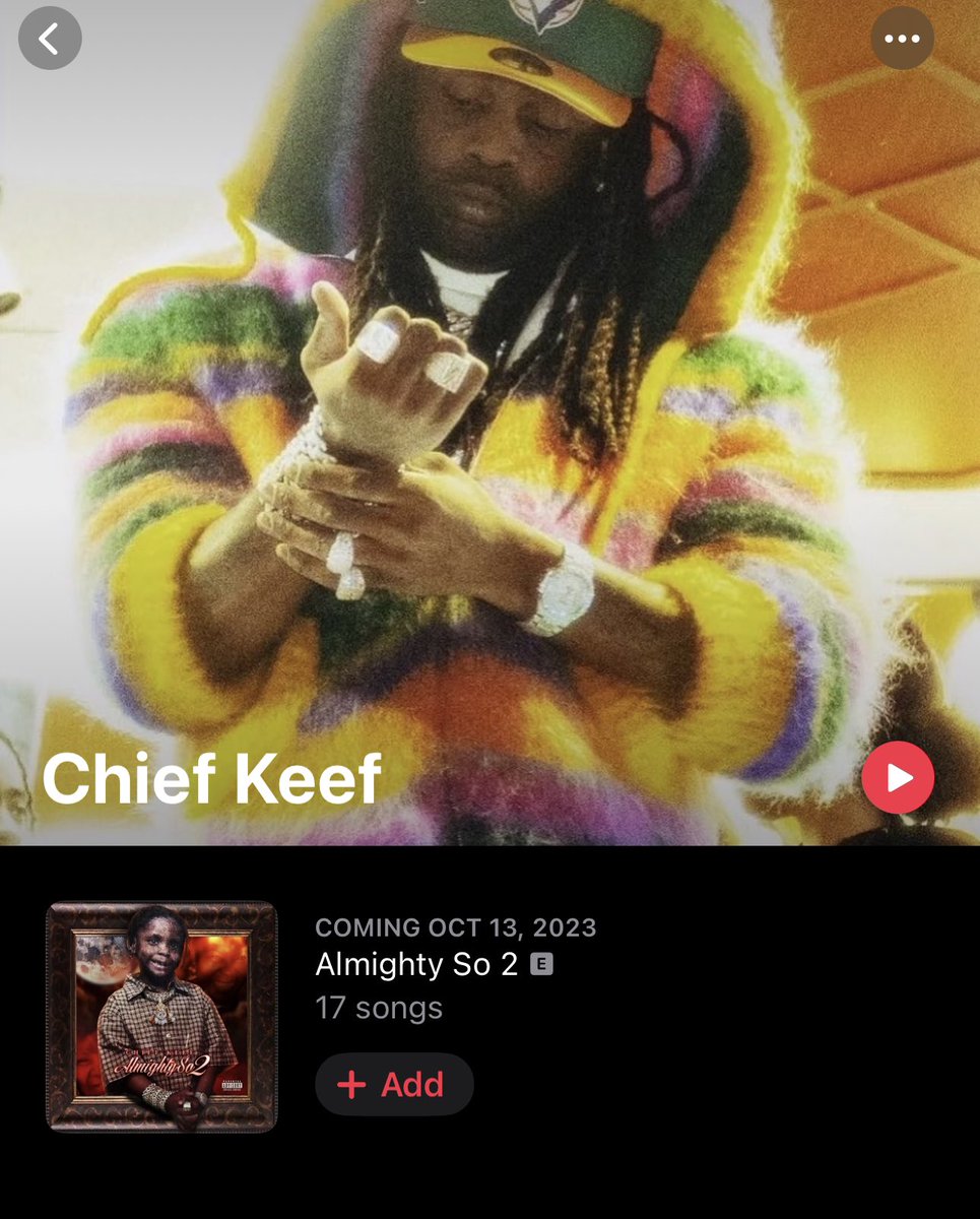Chief Keef’s long awaited album ‘Almighty So 2’ has been delayed to October 13th 😢

This is the fifth delay 💔