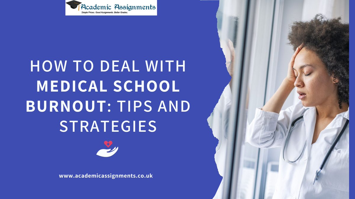 robert31539's tweet image. Feeling overwhelmed by the medical school? 🤯
Here are some tips and strategies to help you manage #medicalschoolburnout

💡 Read more:
…straliaassignmentwriting.blogspot.com/2023/08/how-to…

#medicalassignmenthelp #academicassignments #Uk