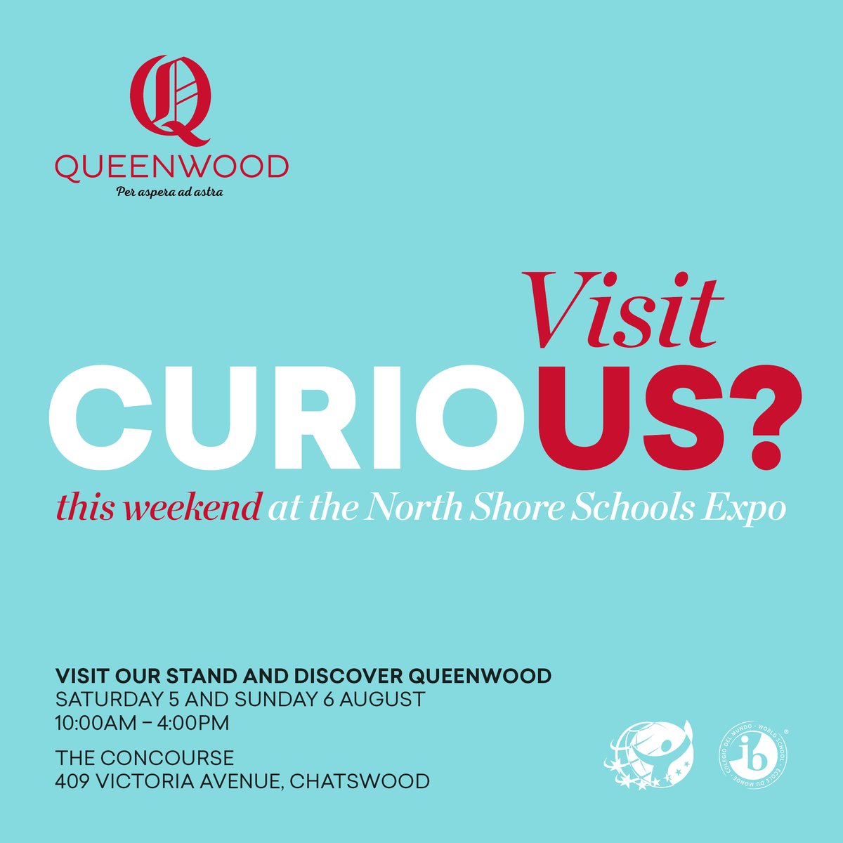 Are you considering Queenwood for your daughter? Come and visit us at the North Shore Schools Expo in Chatswood this weekend. 

#QueenwoodSchool #NorthShoreSchoolsExpo