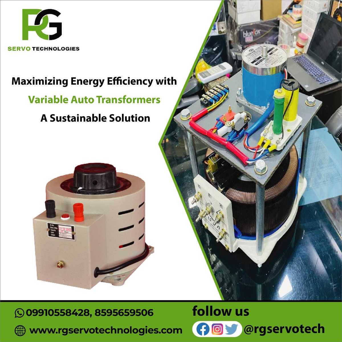 Rgservotech's tweet photo. Experience Unparalleled Voltage Control with Our Variable Auto Transformer!
Visit here- https://t.co/8zbZ30APO9
#VariableAutoTransformer #VoltageControl #PowerStabilizer #ElectricalSafety #PowerSolution #Efficie #rgservotech #PrecisionControl #EfficiencyRevolution https://t.co/86Z1hIZMLw