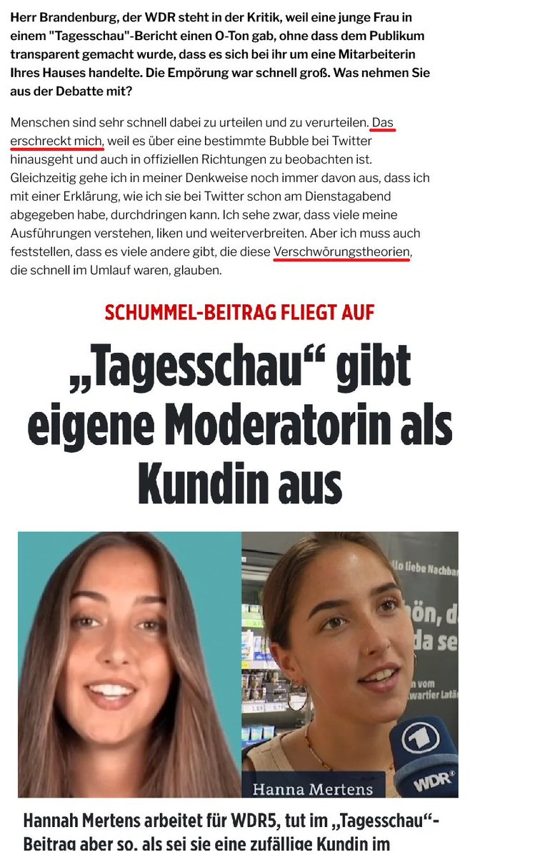 SHomburg's tweet image. Was tust Du als verantwortlicher Nachrichtenchef, wenn Du bei einem Fake erwischt wirst?

1. Du stilisierst Dich selbst zum Opfer.
2. Du bezeichnest Kritik als Verschwörungstheorie.

In dem von @SBrandenburg_ verantworteten Beitrag lobt Hanna Mertens die Idee, „wahre Kosten“ und…