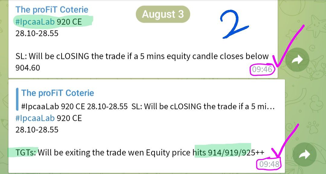 ShafiEdge's tweet photo. PREMIUM GROUP TRADES
Dt.: August, 03
1. #LaurusLab 2700 CE ๐ฅ๐
2. #IpcaLab 920 CE ๐ฅ๐
3. #PIInd 4000 CE ๐ฅ๐
4. #PowerGird 250 CE ๐ฅ๐ฅณ๐
5. #NTPCC 220 CE ๐ฅ๐ฅณ
#OptionsTrading
#Nifty50 #banknifty
#NiftyIT #NTPC #SunPharma #AuroPharma #niftyOptions
#PowerGrid #HindCopper https://t.co/nH3b3gxKHk
